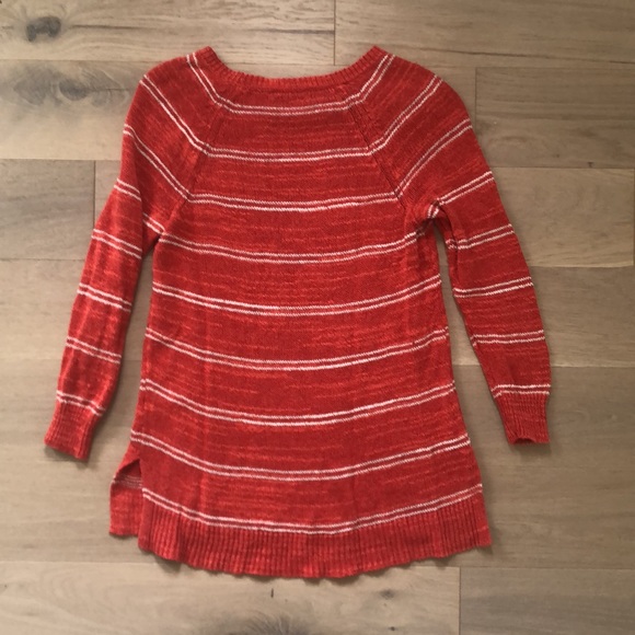 Madewell womens orange striped sweater XS - Picture 6 of 9